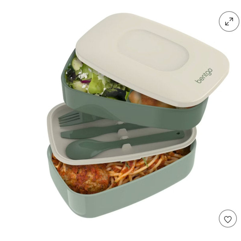 Bentgo Classic All-in-One Stackable Lunch Box Container with Built in Flatware