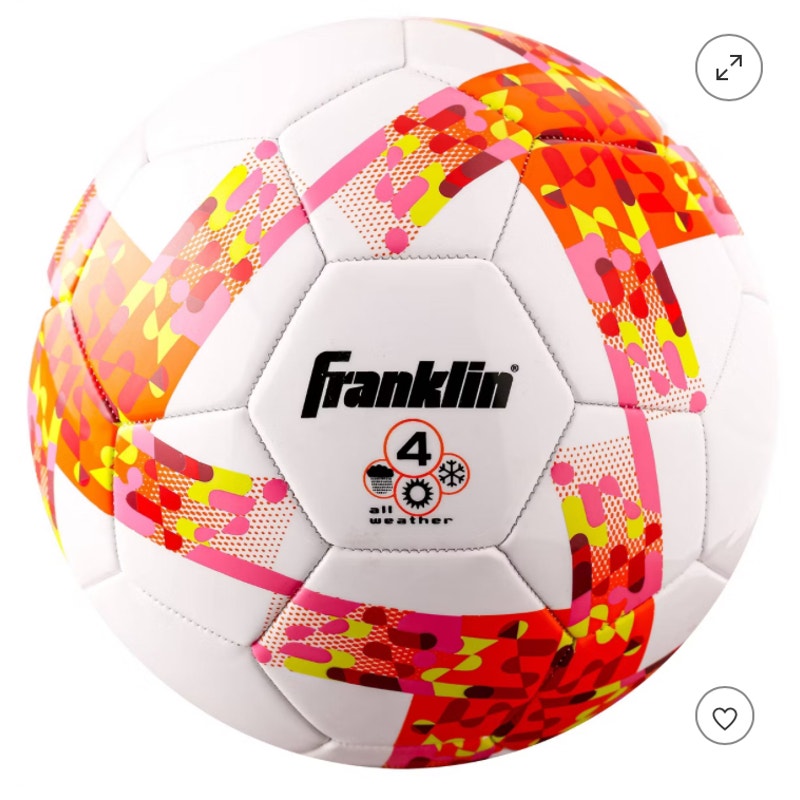 Franklin Sports Competition Size 4 Soccer Ball - Pink