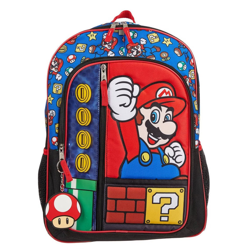 Super Mario Bros 16 Laptop Backpack for Kids Teen