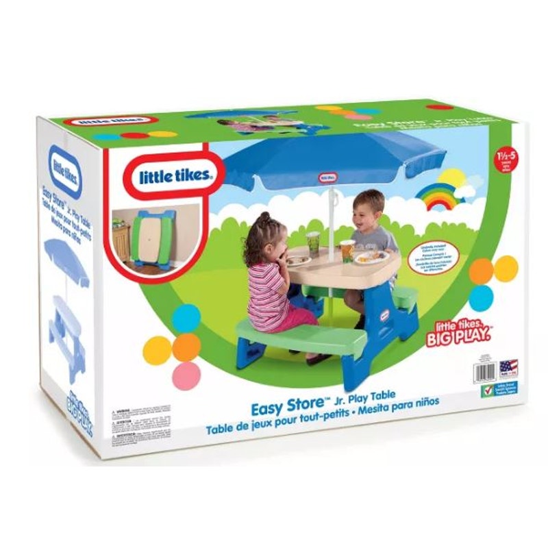 Little Tikes Easy Store Jr. Play Table with Umbrella