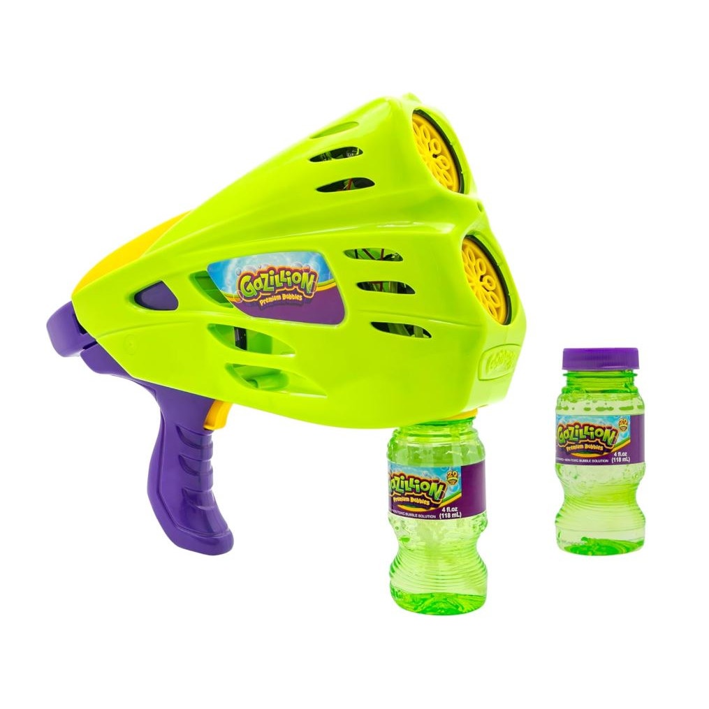 Gazillion Bubbles Double Bubble Blaster - 2-in-1 Bubble Wand & Machine - Endless Bubbles