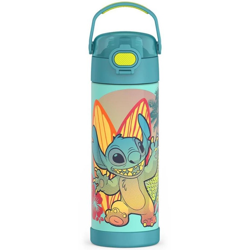 Thermos 16 oz stainless steel insulated straw bottle with ball handle - Stitch