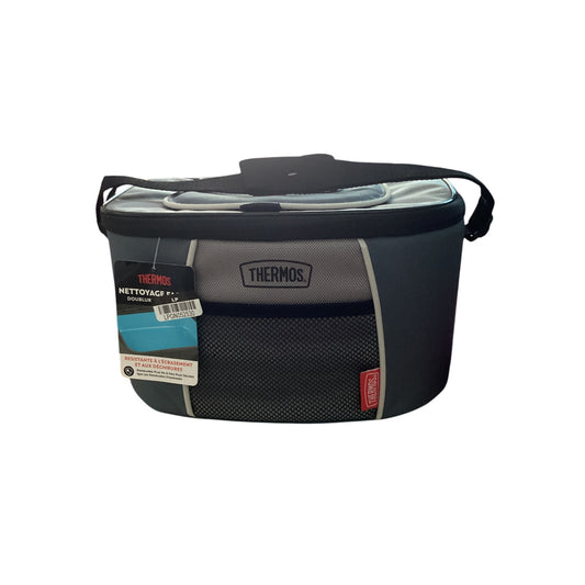 Grey and White Thermos cooler 6 can