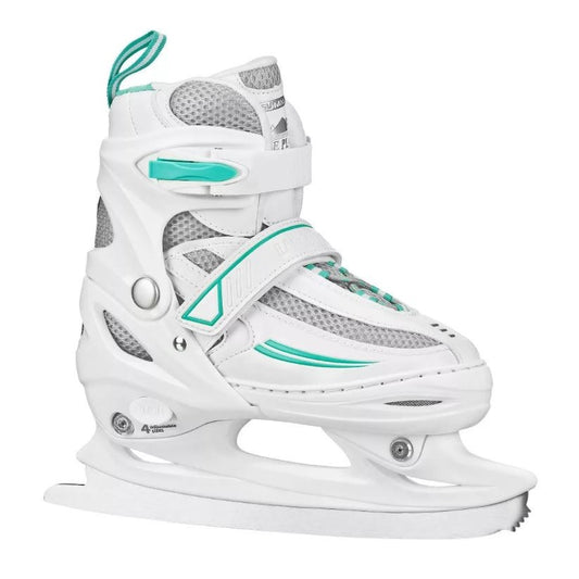 Lake Placid SUMMIT Adjustable Ice Skate White/Mint - S (10J-13)