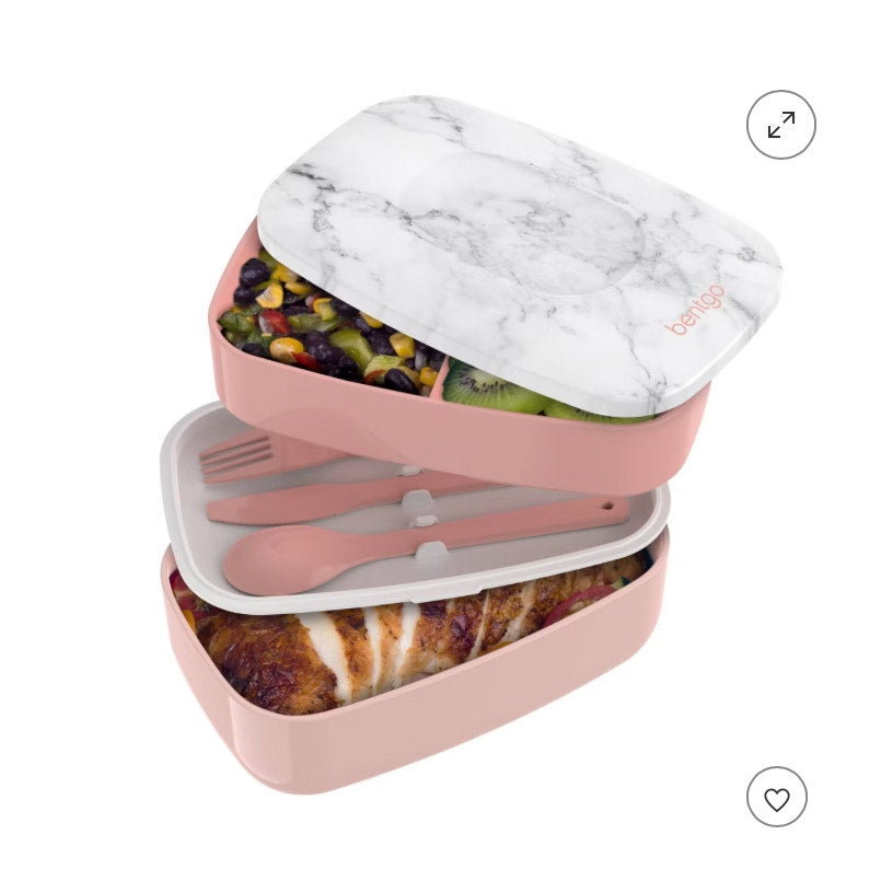 Bentgo Classic All-in-One Stackable Lunch Box Container with Built in Flatware
