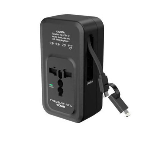 Travel Smart Does-It-All Adapter with Cables & USB-A & C Ports