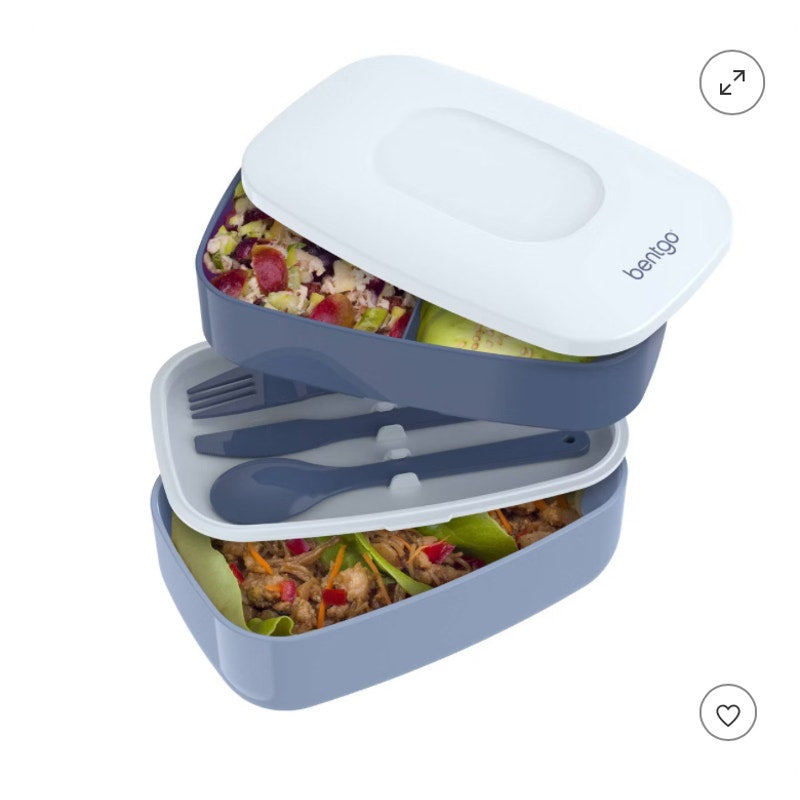 Bentgo Classic All-in-One Stackable Lunch Box Container with Built in Flatware